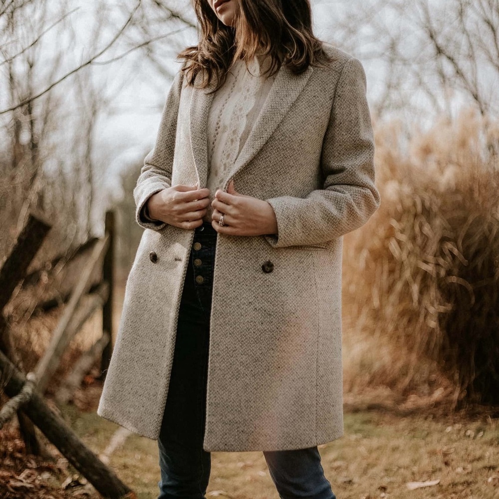 Sezane Johnson Coat, Grey, FR 40 - Picture 2 of 8